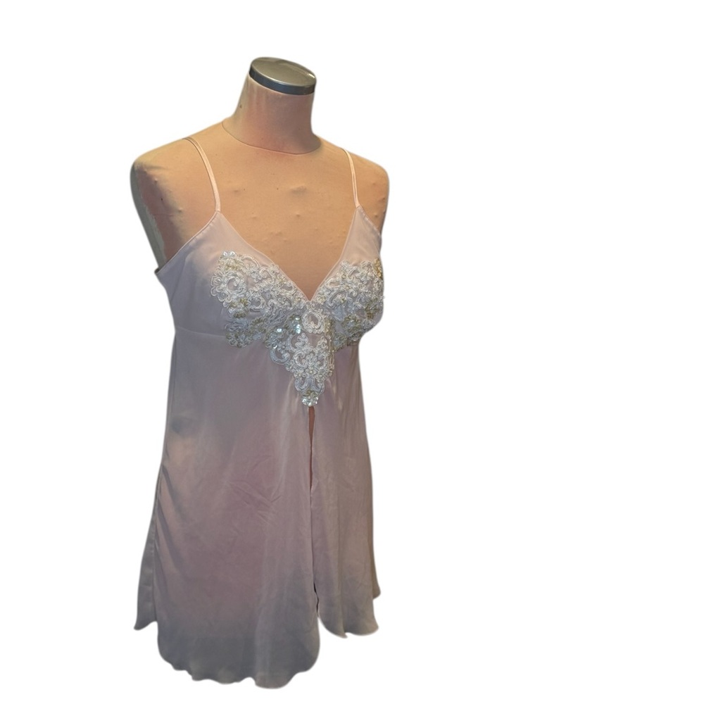 Pink beaded vintage slip